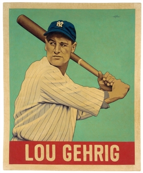 "A Card That Never Was: Lou Gehrig (1948 Leaf) 40x33 by Arthur Miller